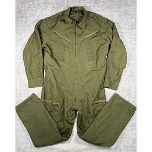 Canadian Military Flight Suit Men Size 7044 Olive Green Vintage 1994 Coveralls